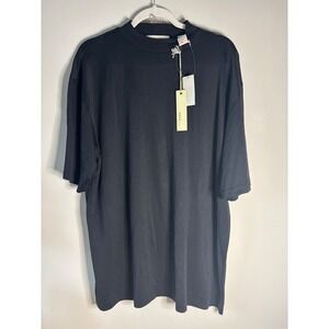 Ease Siegfried Black Silk Cotton Blend T-Shirt Mens Large S2006 NWT‎